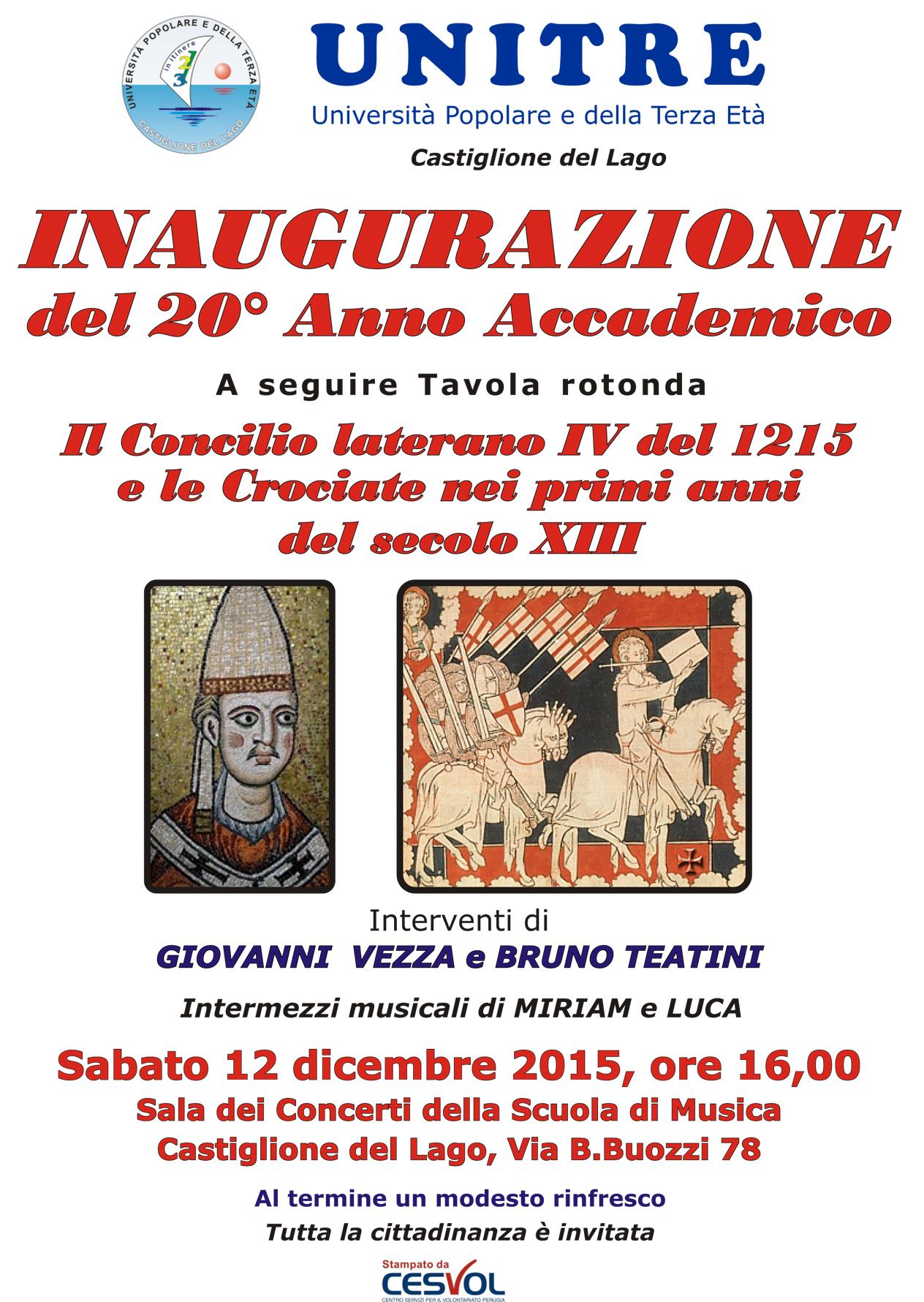 UNITRE Inaugurazione 2015 16