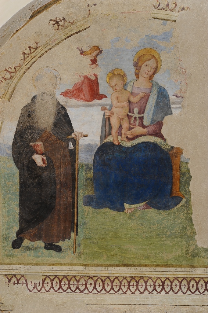 affresco restaurato del 500 riconducibile alla scuola del perugino