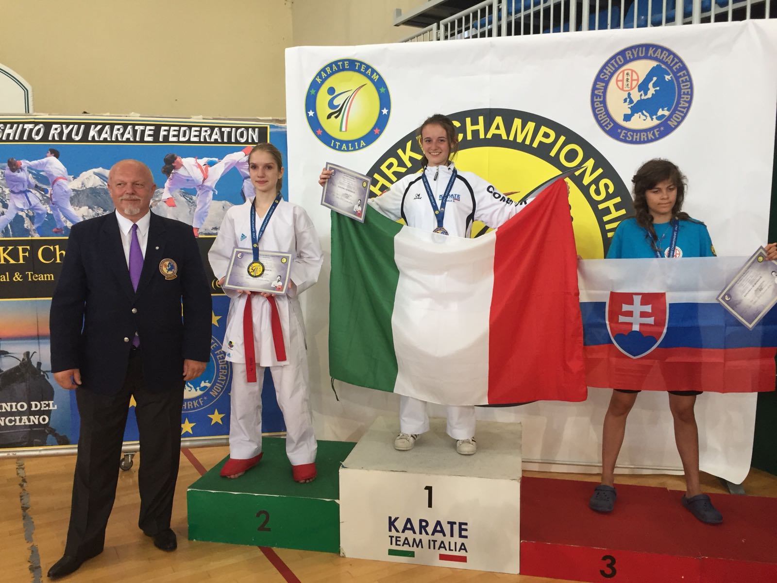 Giulia Triola sul Gradino più alto del podio