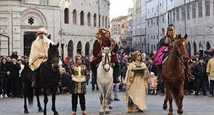 arrivo re magi a perugia