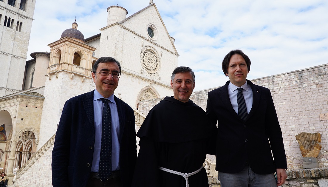 Da sinistra Massimo Bartolini padre Enzo Fortunato Simone Pettirossi