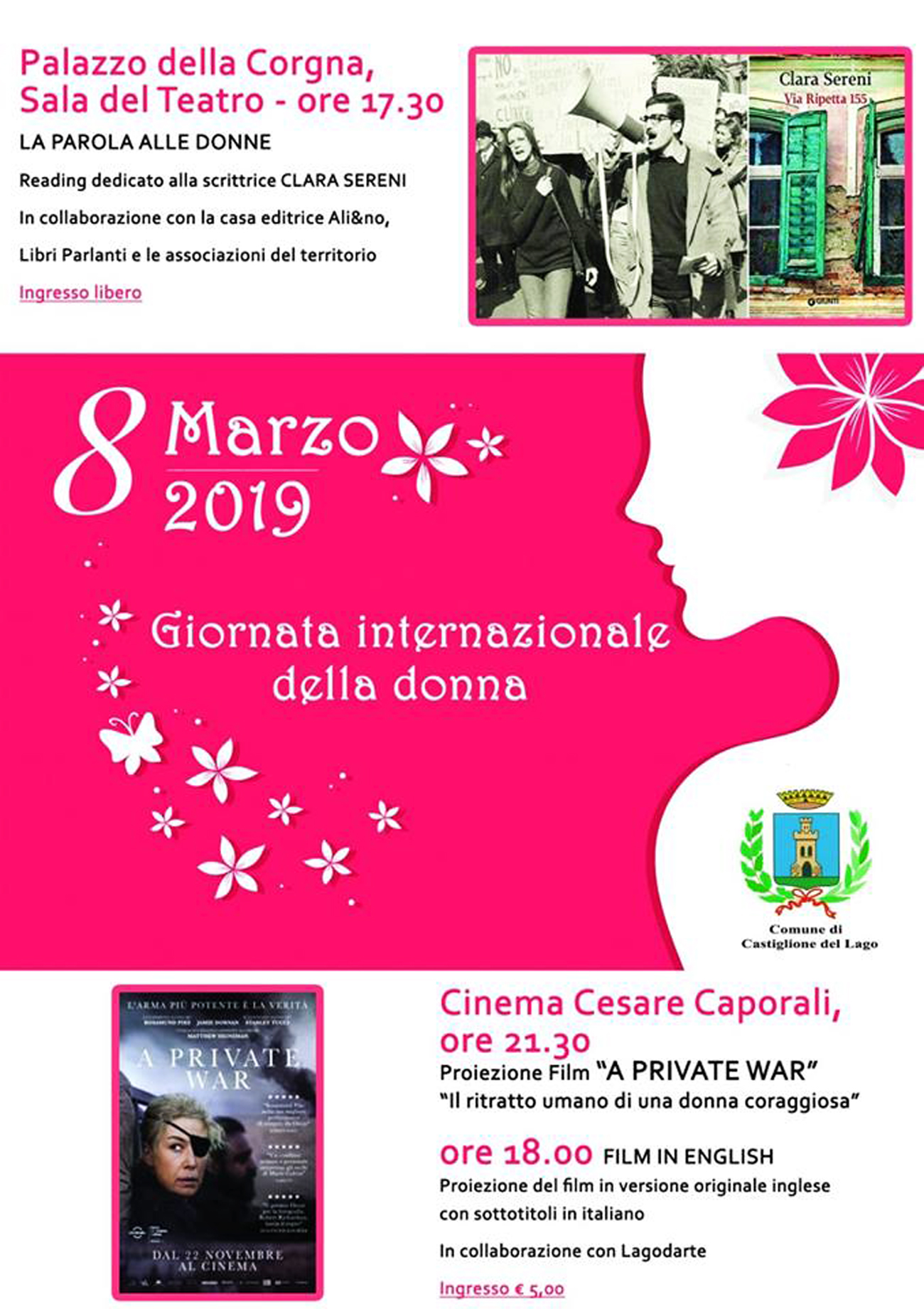 Giornata Internazionale della donna 2019 locandina