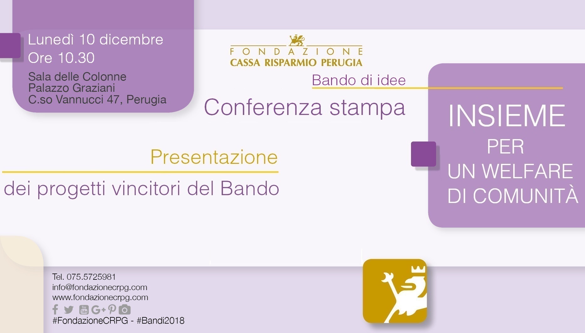 Invito Bando di Idee conferenza stampa