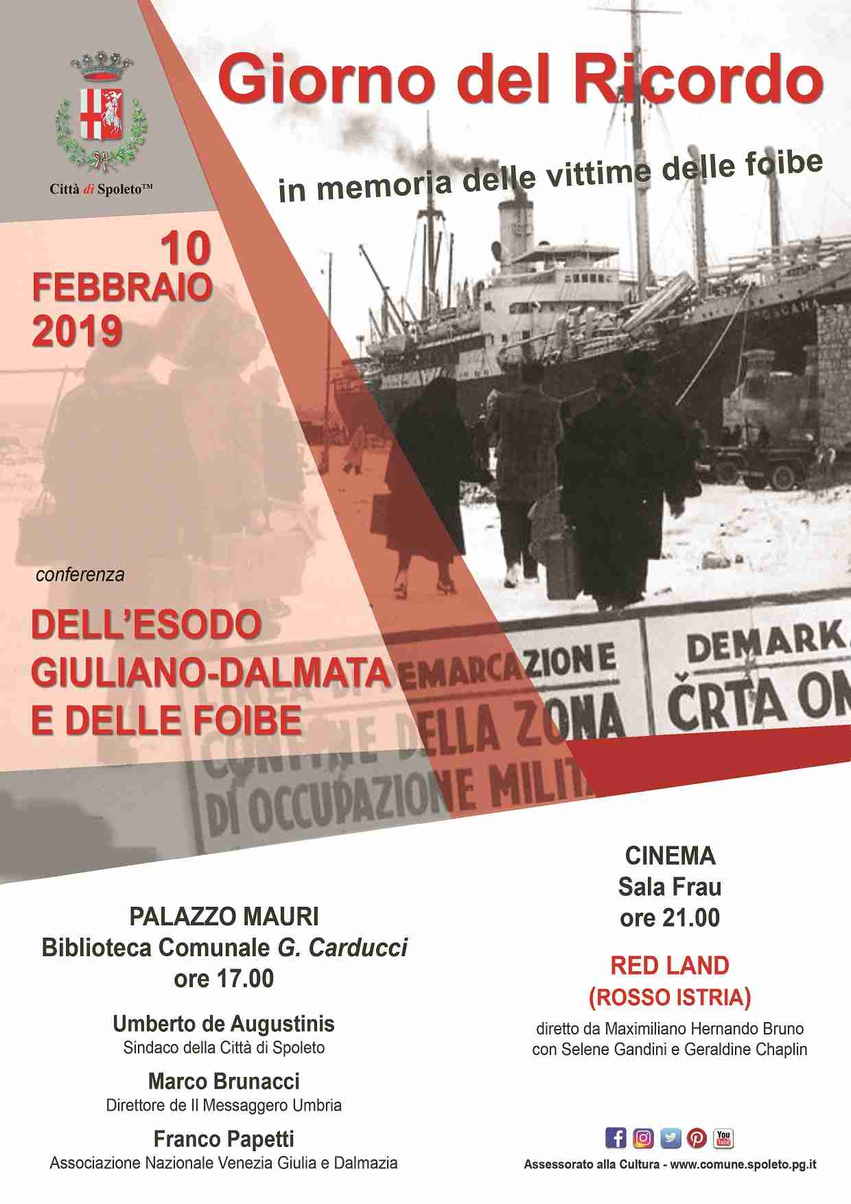 email commemorazione foibe 2019