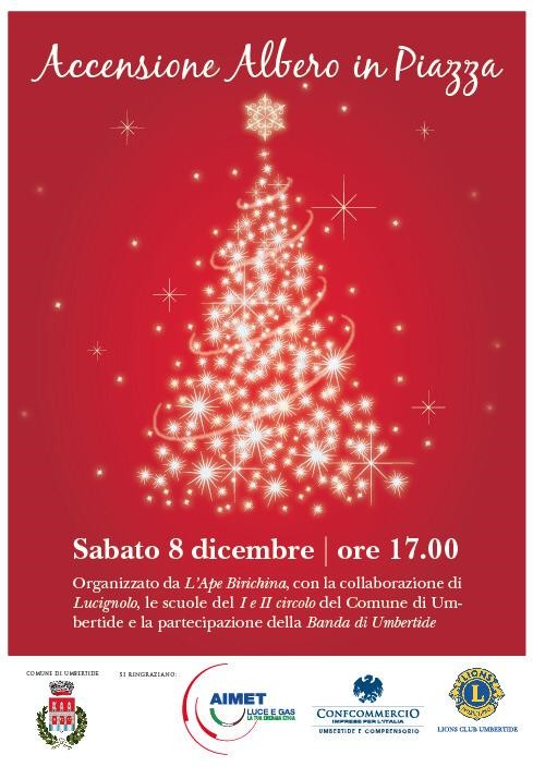 locandina accensione albero