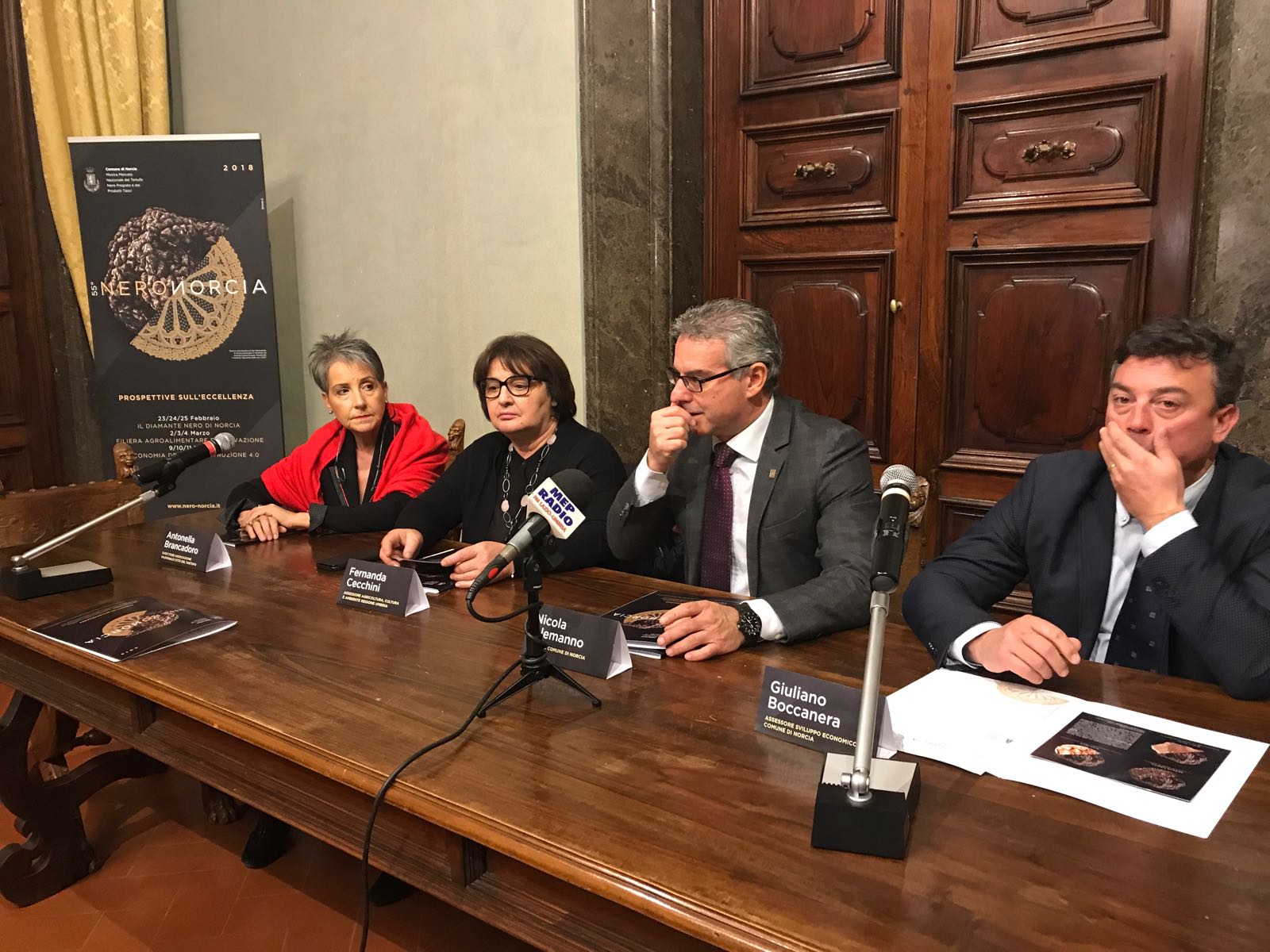 da sx Antonella Brancadoro Fernanda Cecchini Nicola Alemanno Giuliano Boccanera