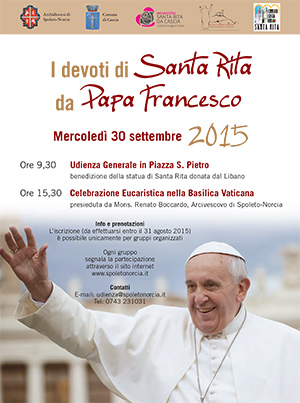 i devoti da Santa Rita da Papa Francesco