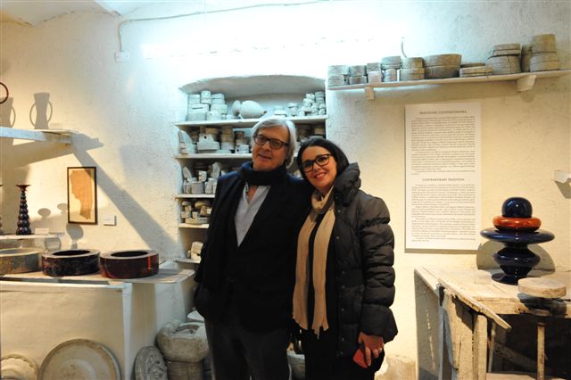 Catia Monacelli insieme a Vittorio Sgarbi