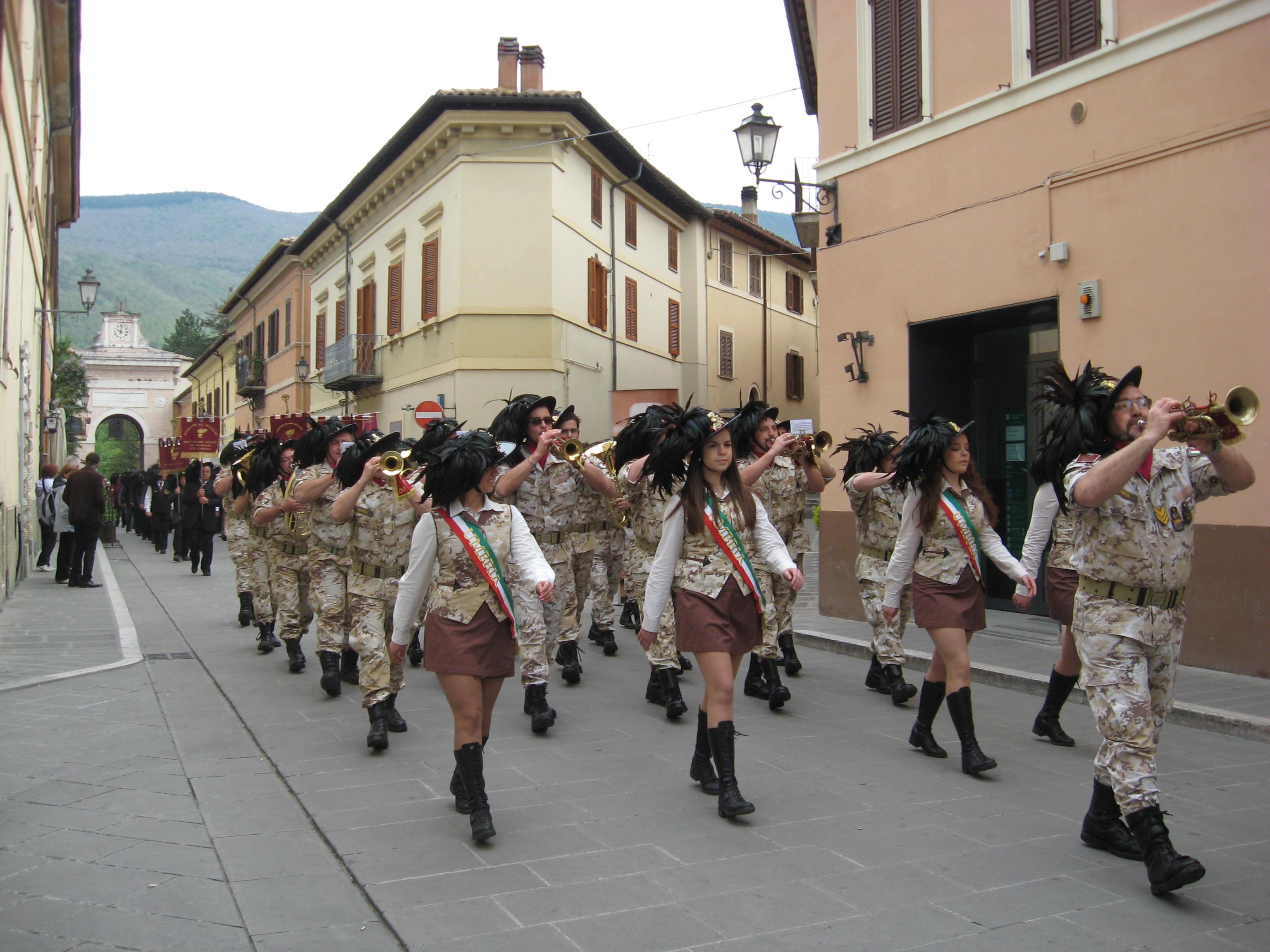 Fanfara Umbra Renato Salucci a Norcia 27-4-2014