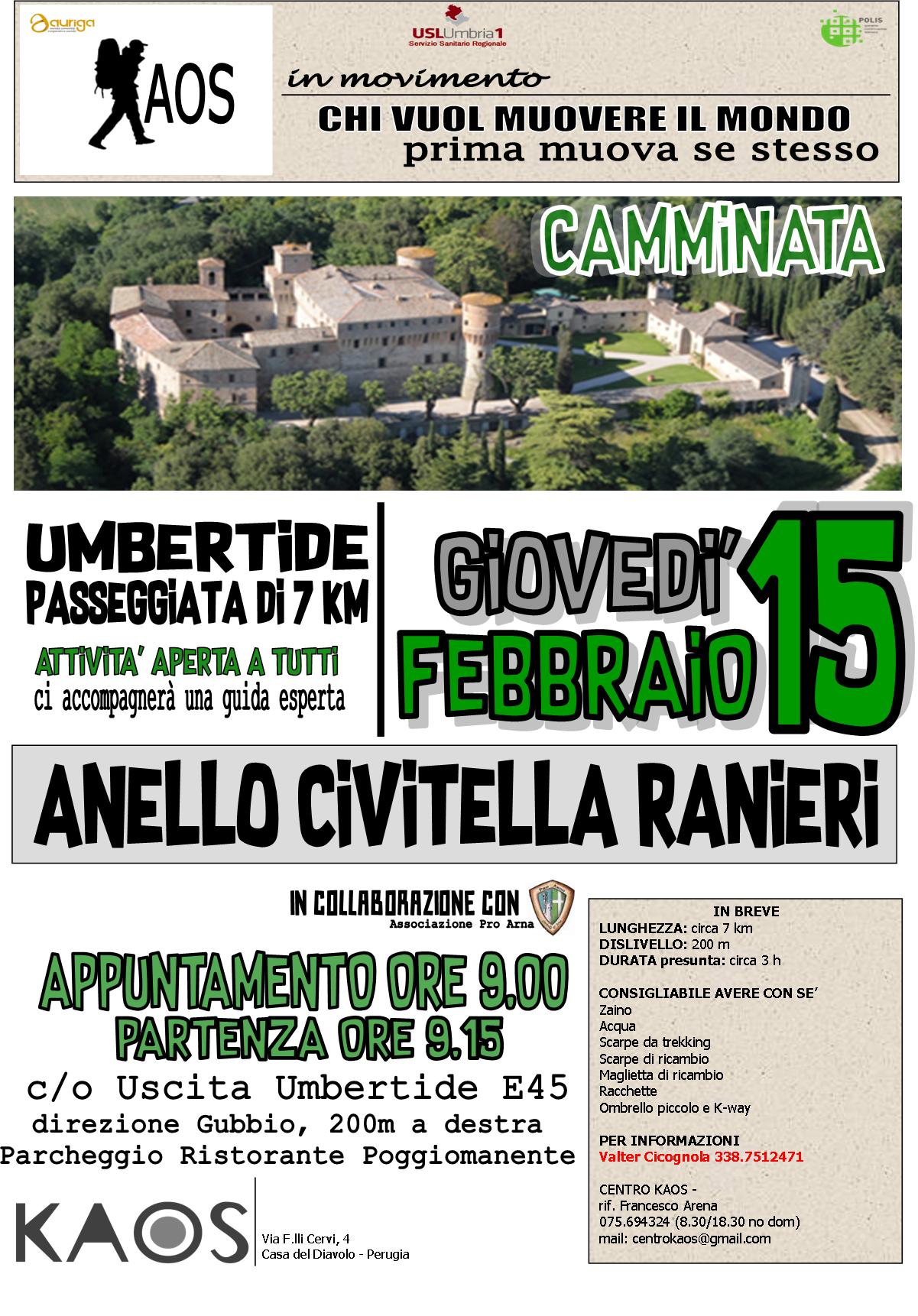Kaos camminata Anello Civitella Ranieri
