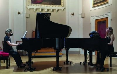 le pianiste rivelli sx e ponomaryova dx allauditorium marianum