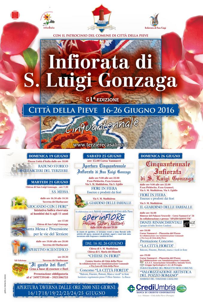 locandina infiorata Citta della Pieve 2016
