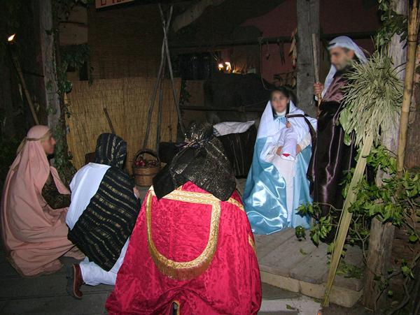 rappresentazione del presepe vivente l arrivo dei re magi
